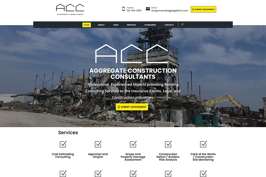 Aggregate Construction Consultants Website