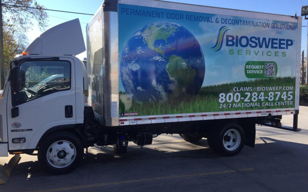 BioSweep Box Truck Vinyl Graphic Design