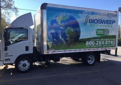 BioSweep Box Truck Vinyl Graphic Design